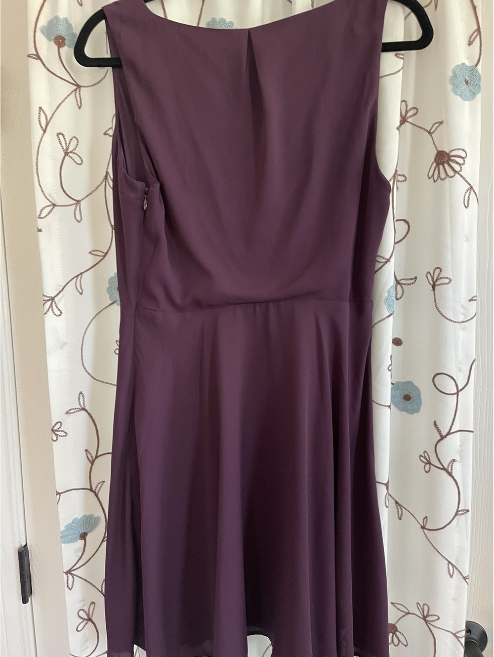 S | Express | Plum sleeveless fit-and-flare dress - Picture 6 of 7